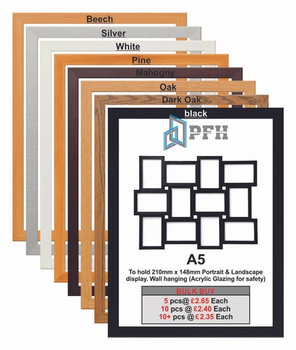 Wood Photo Frame Acrylic Glass Picture Poster Frame Premium Bundle of Frames - Picture 3 of 4