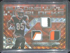 2020 Panini Spectra Football 3x Patch Relic #BB-10 Tee Higgins No 4 of 10