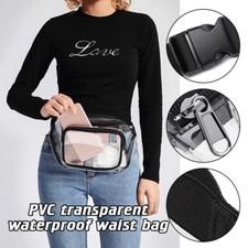 Waterproof PVC Transparent Bag Sport Waistpack Stadium Approved Fitness Belt Bag
