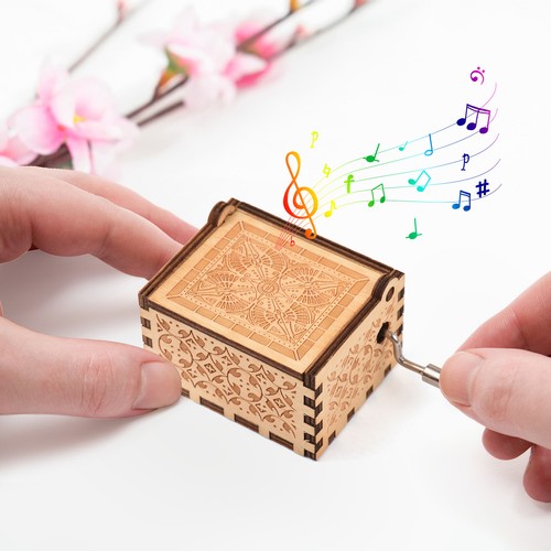 You are My Sunshine Wooden Hand Crank Music Box Christmas Birthday Gift UK V3V4 - Picture 6 of 33