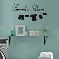 Lettering Laundry Room wall Decal Sticker for Home Decor Wall Window Door Art