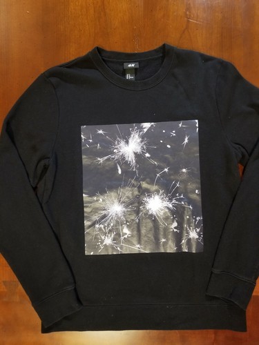 H\u0026M black screen print fireworks 