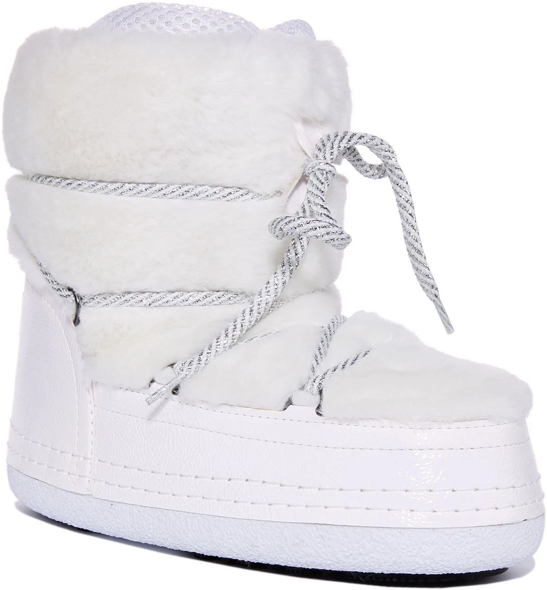 Guess Fl8Suspaf10 Susy Womens Warm Lined Snow Boots In White Size UK 3 8