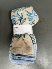 Sonoma Womens 3 Pair Pack Socks Size 8-13 Tan And Blue