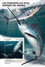 Fastest Fishes on the Planet MNH Stamps 2023 Djibouti S/S