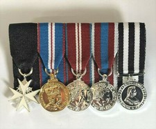 ORDER OF ST JOHN+QGJM+QDJM+QPJM+Service Medal Order StJohn COURTMOUNTED SET MINI