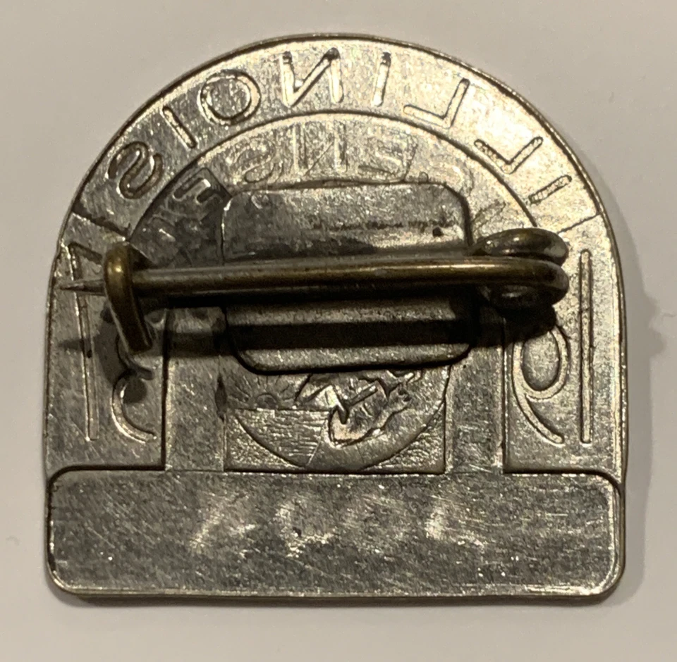 Insignia de chofer con licencia ILLINOIS 1937 Foto 2 de 2