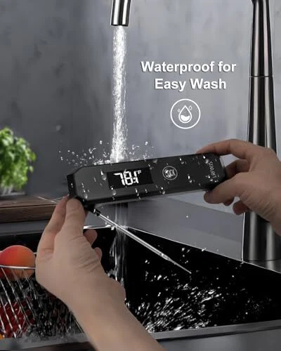 Meat Thermometer Digital 0.5 Sec Instant Read Thermometer, Ultra Fast Black