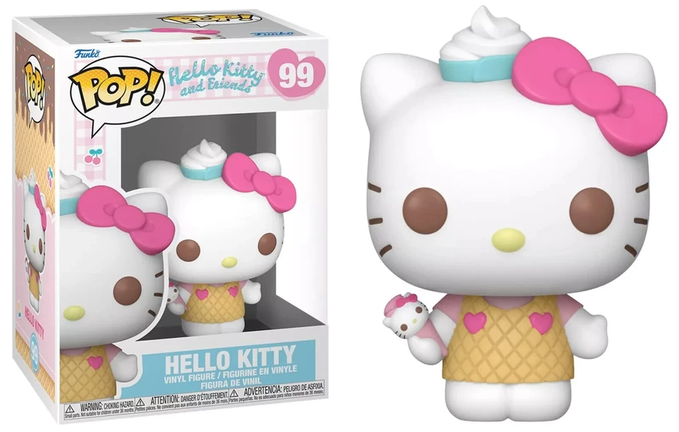 Hello Kitty & Friends Hello Kitty Gelato 3.75" Pop Vinyl Figura Funko 99 - Immagine 2 di 3