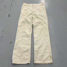 Vintage 1980s Levis Movin On White Pants Distressed Mens Size 32x30 70s 80s