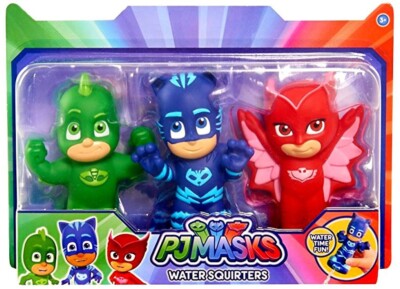 PJ Masks Bath Toy Set, Catboy, Gekko, Owlette Water Toys for Kids Gift