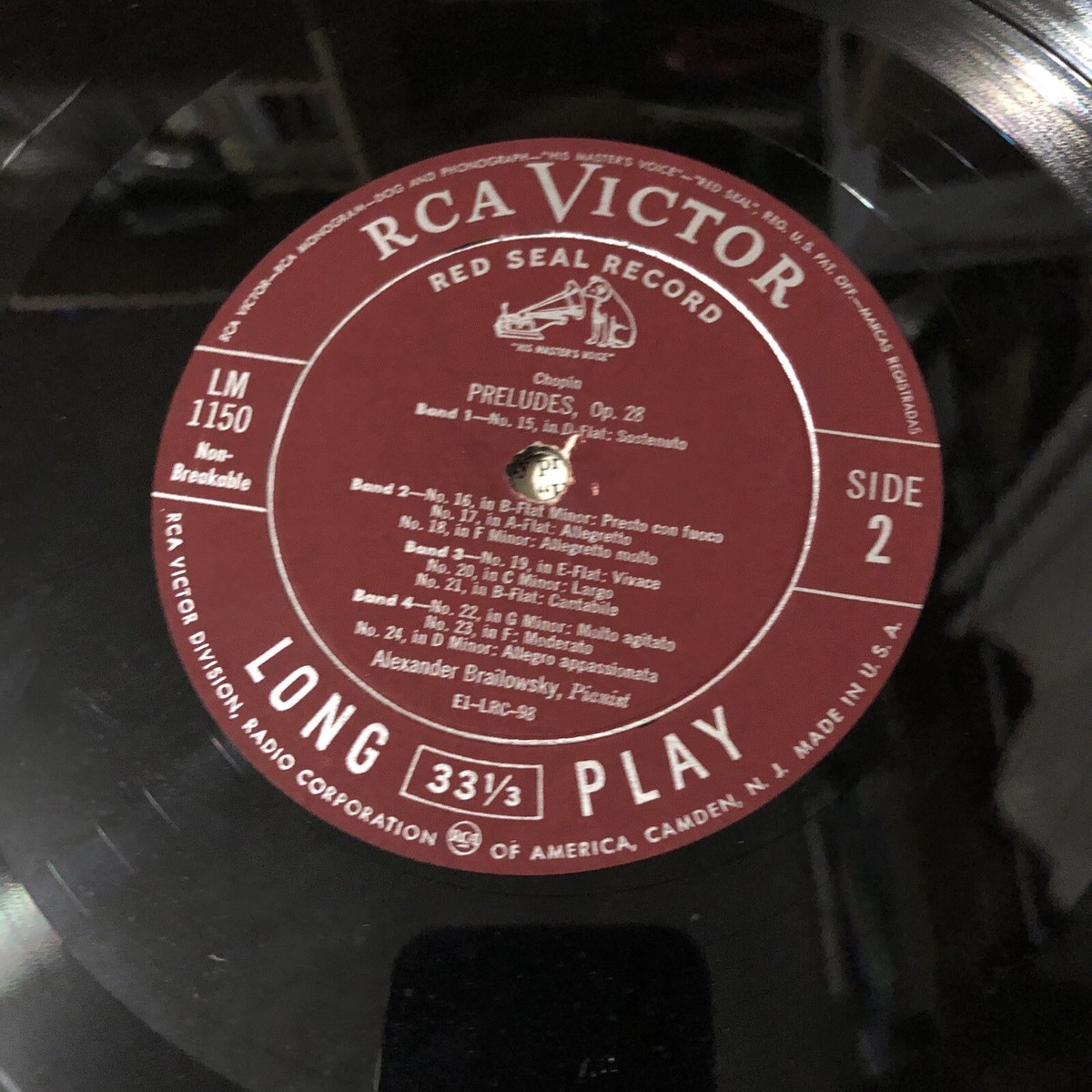 Chopin/Brailowsky‎– Preludes Op. 28 LP- RCA Victor Red Seal