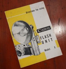 CANON FLASH UNIT MODEL X INSTRUCTION BOOK/221921
