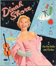 VINTAGE UNCUT 1958 DINAH SHORE PAPER DOLLS ~HD LASER REPRODUCTION~LO PR~HI QUA
