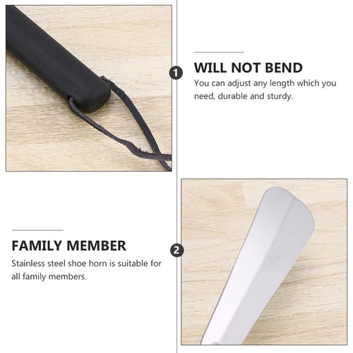 2 Pcs Retractable Shoehorn Elder Man Long Handle for Seniors Extend - Picture 3 of 12