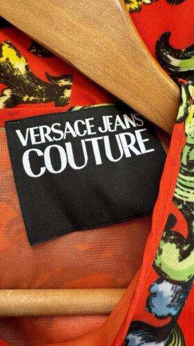 Versace Jeans Couture VJC Baroq Mid Dress Lobster 502 Size 4 (36) - Picture 3 of 4
