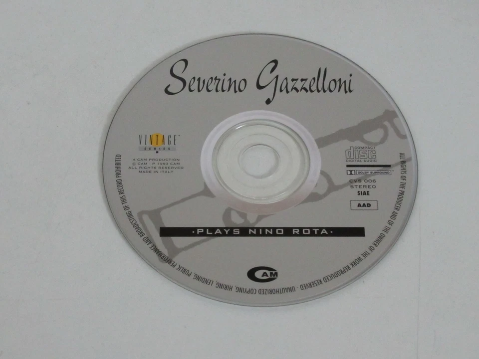 SEVERINO GAZZELLONI/PLAYS NINO ROTA(CAM CVS006)CD ALBUM - Bild 2 von 3