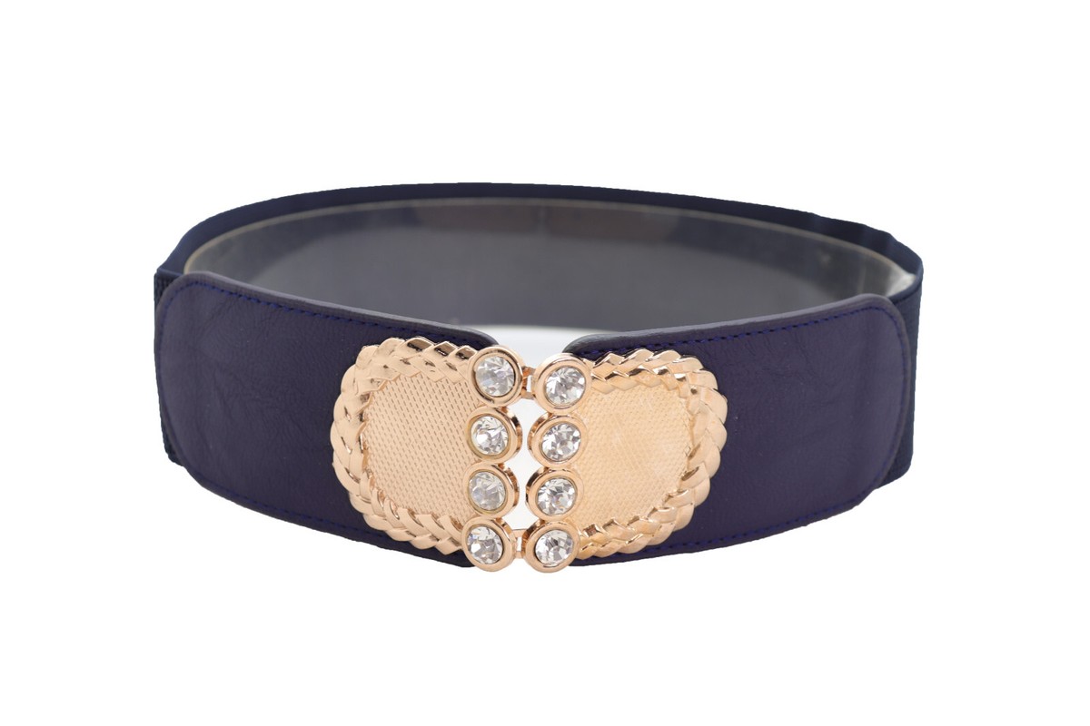 Women Dark Blue Elastic Party Wear Fashion Belt Hip Waist  display picture 2