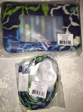 VERA BRADLEY Zip ID & Lanyard KATALINA BLUES Badge Holder Key Ring NWT 10125-295