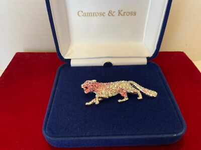 RARE Camrose Kross JBK Jacqueline Jackie Kennedy Panther Brooch Pin NIB