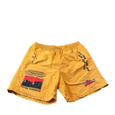 Cactus Jack Marathon Natural Performance Men's Yellow Athletic Shorts Nylon L