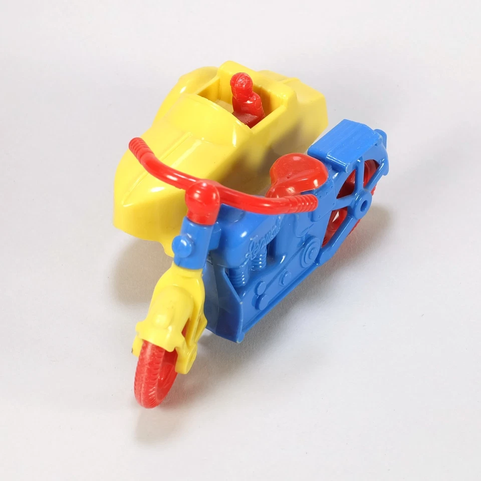 Motocicleta de juguete de plástico duro Renwal con sidecar No. 23 - Vintage años 1940-1950 Foto 2 de 4