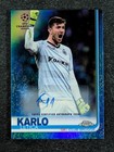 2018-19 Topps Chrome UEFA KARLO LETICA 123/150 Auto Blue Refractor #18