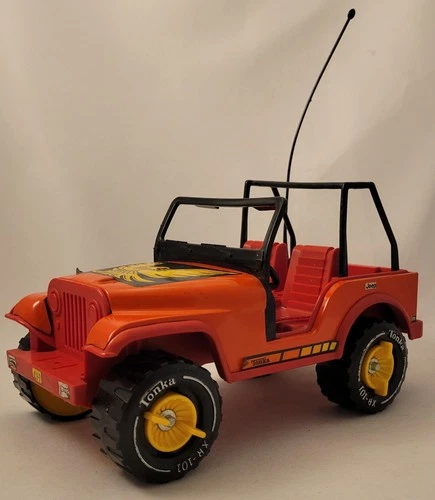 Vintage Tonka Orange Jeep Renegade Toy Vehicle