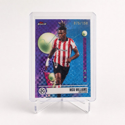 Nico Williams #10 Topps Finest UEFA 2025/26 Purple Checkerboard /150 075/150