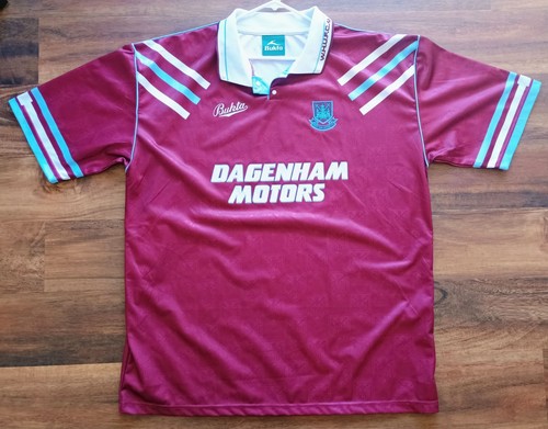 West Ham United Home Football Shirt 1992/93 Score Draw Retro Jersey Men's 3XL