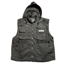 Rothco Ranger Tactical Vest Mens M Military Full Zip Pockets Black Stage Manager