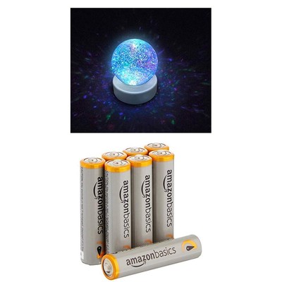 Playlearn SWGB Glitter Ball snow globe with LED color changing Mood Light with A