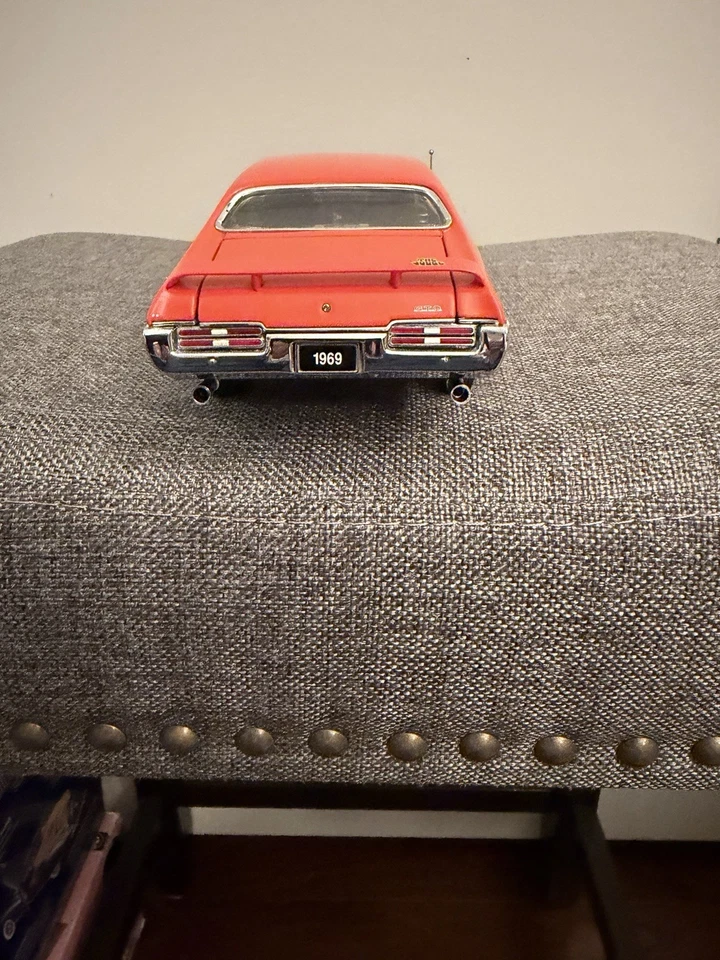 Pontiac GTO Judge 1969 Danbury como nuevo coche fundido a presión naranja escala 1:24 con caja Foto 4 de 4