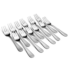 Appetizer Small Forks Set of 12 5.4 Inches Dessert Forks Stainless Steel 3-Tine