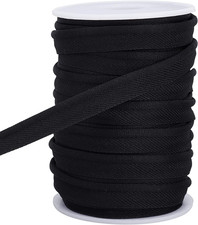 20 Yards Piping Trim with Welting Cord, Black Maxi Piping Bias Tape Lip Cord Tri
