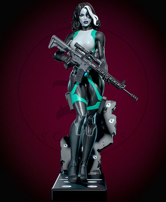 Painted Domino Statue 1/4 Sexy Figure
