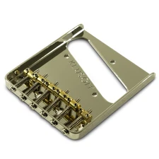 Kluson® KV6TBG-N Steel Bridge For Fender® Telecaster® With Brass Saddles, Nickle