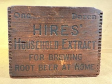 Antique Hires Root Beer Household Liquid Extract Crate or Wooden Box for Bottles