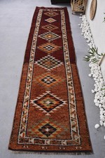 2,6x10,4 ft Vintage Turkish Rug, Runner Rug, ...