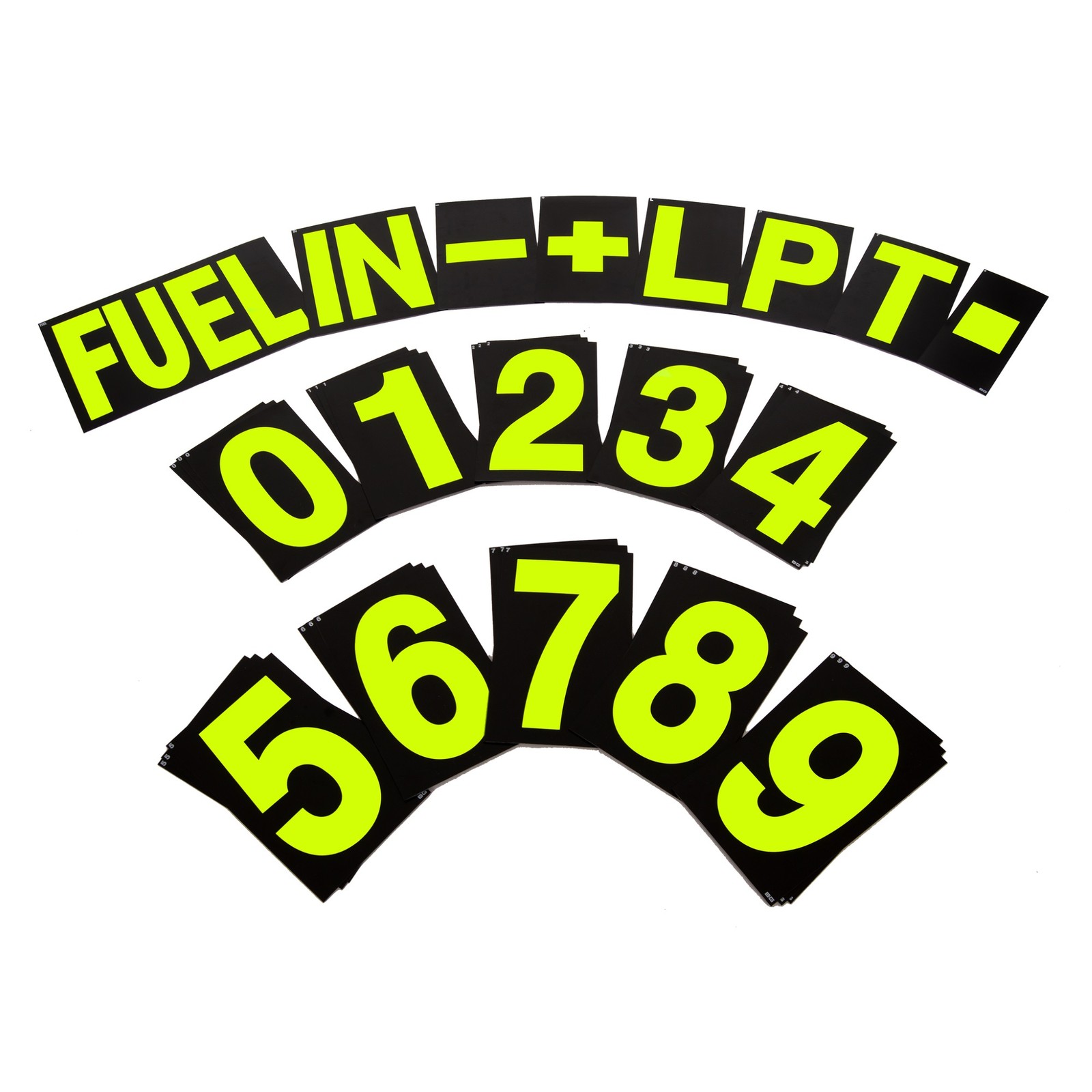 B-G Racing Large Pit Board Number Set (Yellow) - Race / Racing / Track / Signal