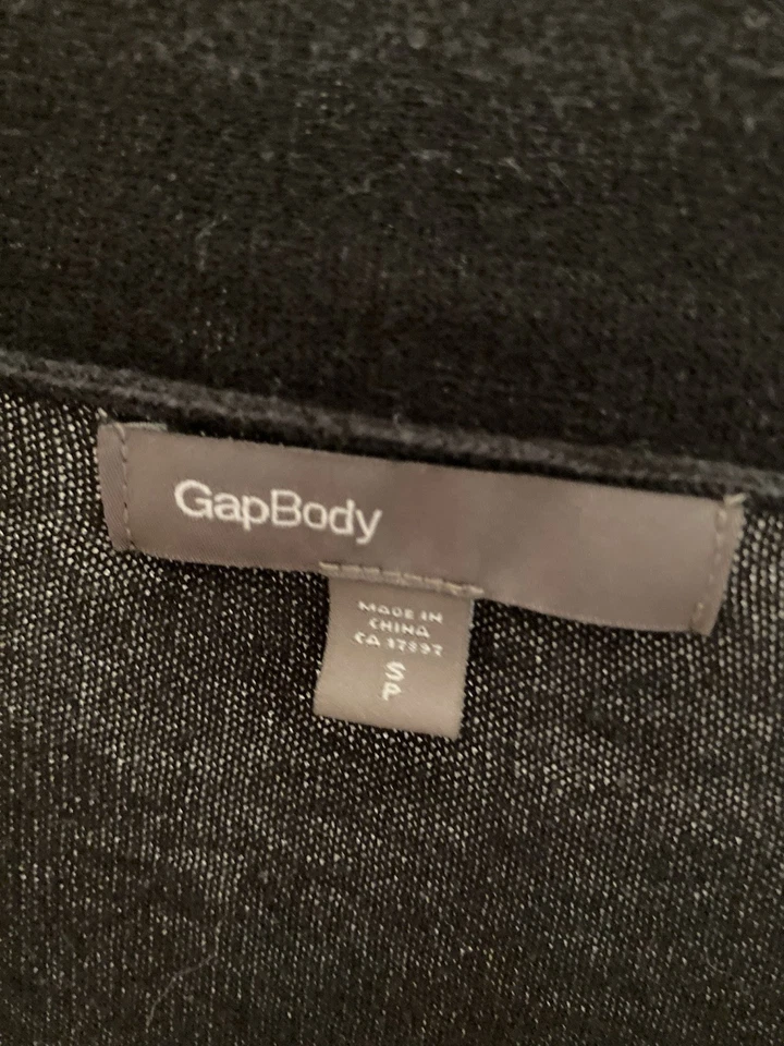 GapBody женщин черный кардиган свитер размер маленький открытый передний длинным рукавом карманы - Изображение 2 из 4