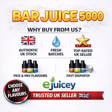 BAR JUICE 5000 NIC SALT E LIQUID 5mg 10mg 15mg 20mg Juice, 10ml NEW FLAVOURS