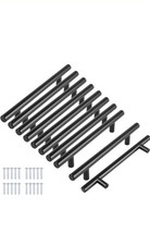 Black Modern Cabinet PullsHandles T Bar Stain...