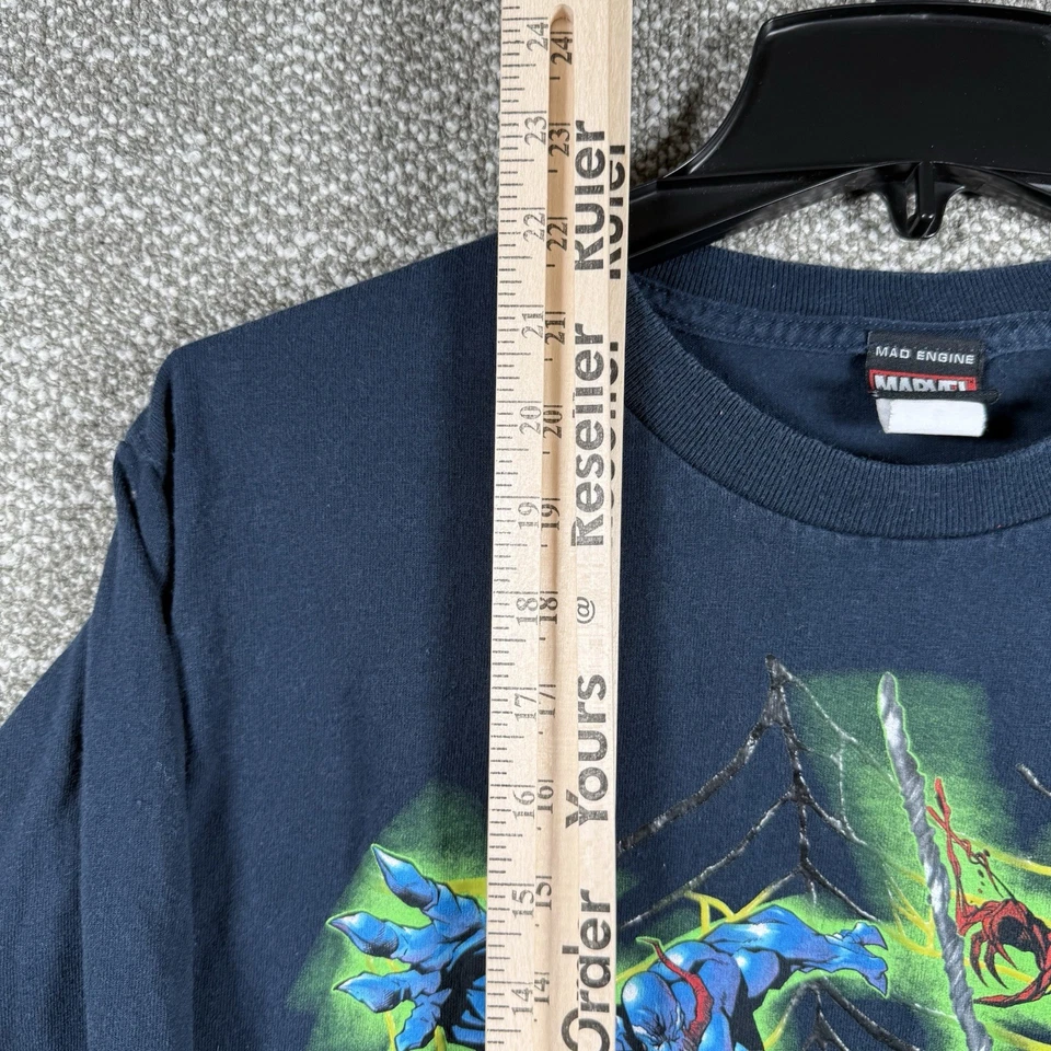 Винтажная молодежная рубашка с длинным рукавом Spiderman с графическим принтом Y2K '02 Venom - Изображение 4 из 4