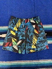Vintage Members Only Swim Trunks Mens Large Multicolor 80s Surf Abstract Tie Dye