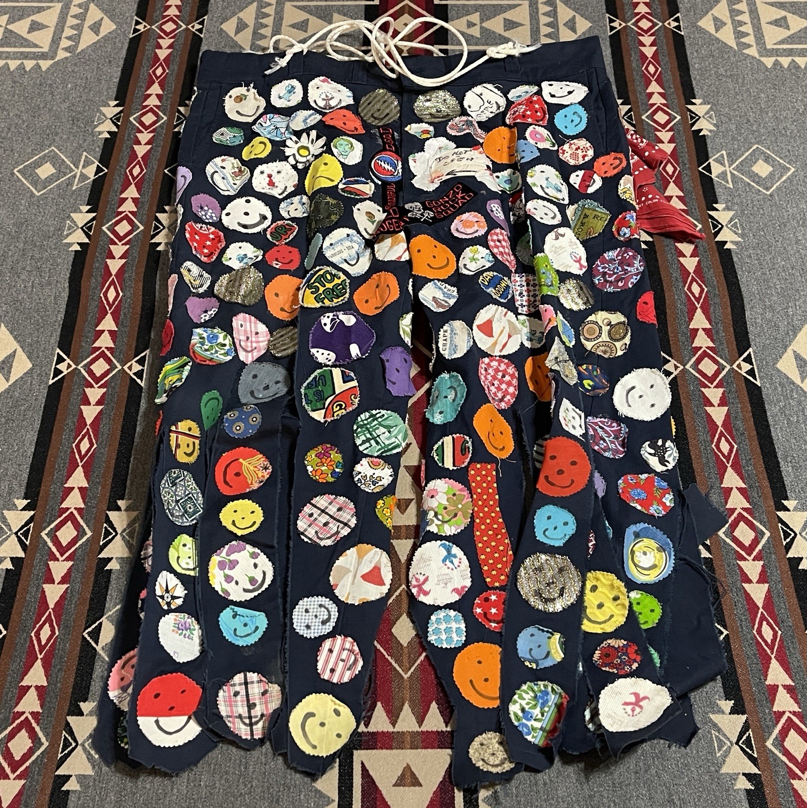 Vintage Key Imperial Patchwork Smiley Festival Pa… - image 1