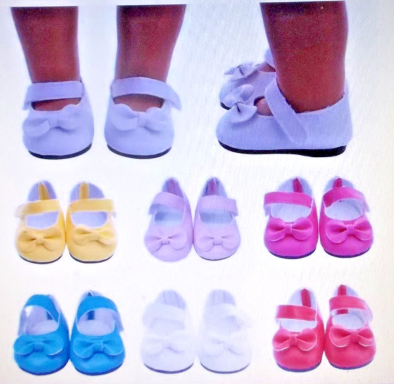 68 mm Zapatos Mary Jane Para Muñeca Bebé Con Moño