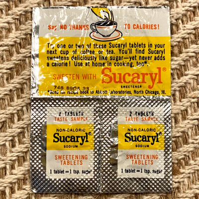Vintage Sucaryl Sweetening Tablets in Foil Packaging Abbott Laboratories