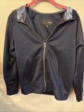 Hurley Women Sweatshirt Jacket Full Zip M Blue