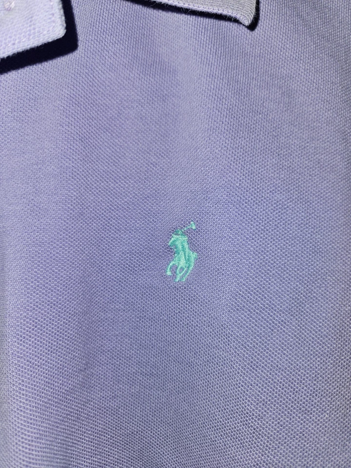 Lot Of 2 Polo Ralph Lauren Boys Size 14-16 L Purple Polo Shirts - Image 3 of 4